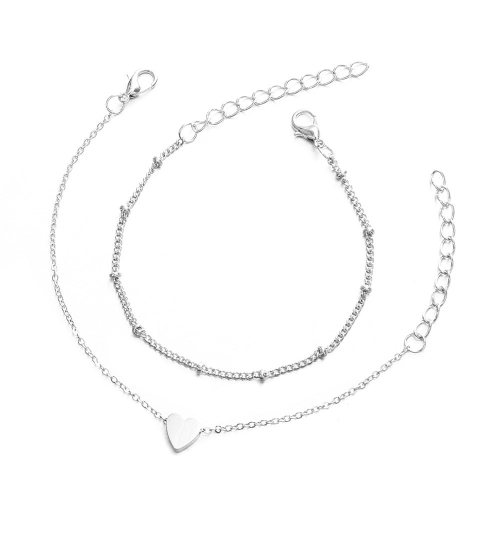 Women's Bohemian Style Popular Alloy Peach Heart Bracelets