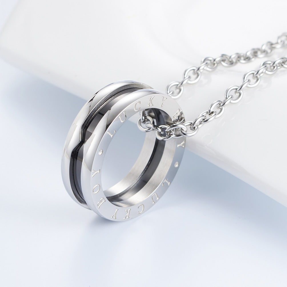 Men's Trendy Cool Titanium Steel Melamine Hipster Rings