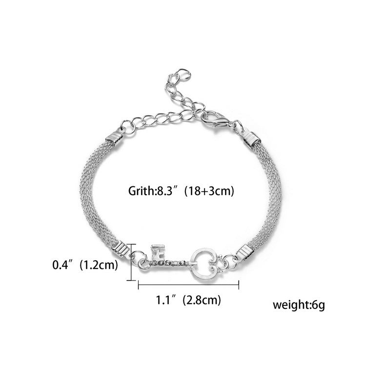 Fashion Animal Sier Plated Owl Butterfly Bracelets