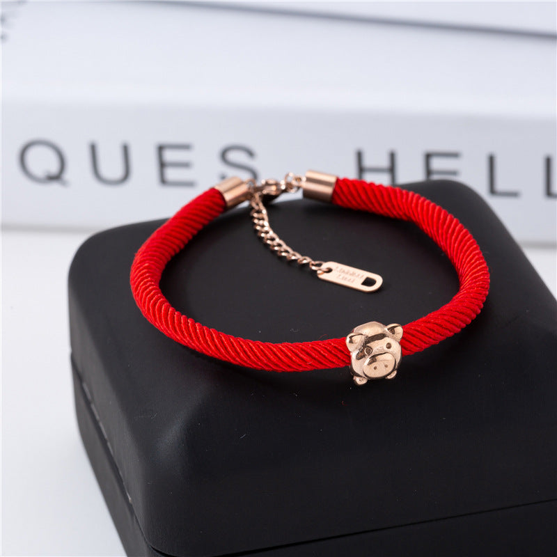 Women's Rose Plated Gold Money Bag Hand Bracelets