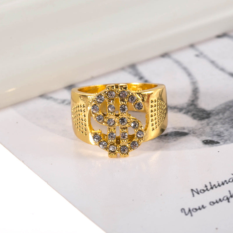 Men's Elegant Dollar Sign Hip Hop Rings
