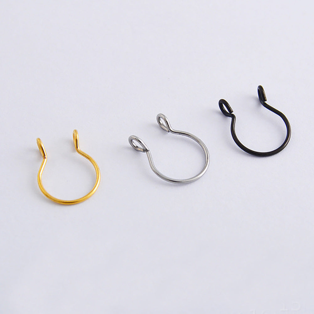 Popular Ornament No Hole Fake Nose Earrings
