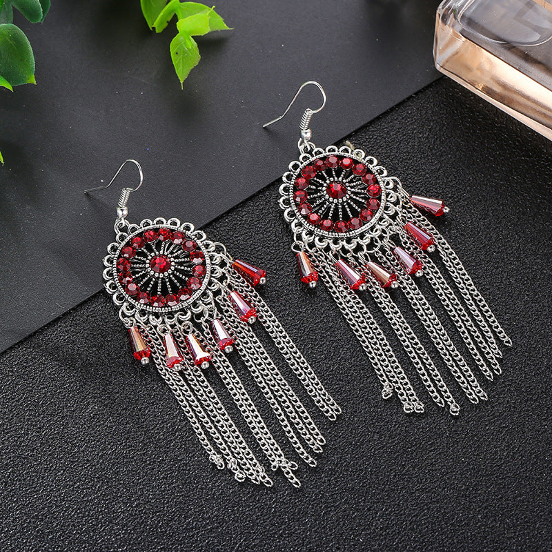 Chinese Style Vintage Tassel Female Elegant Earrings