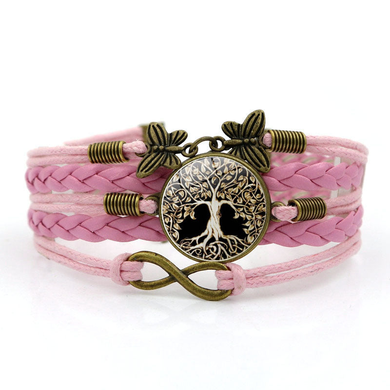 Time Stone Female Accessories Infinite Symbol Butterfly Woven Bracelets