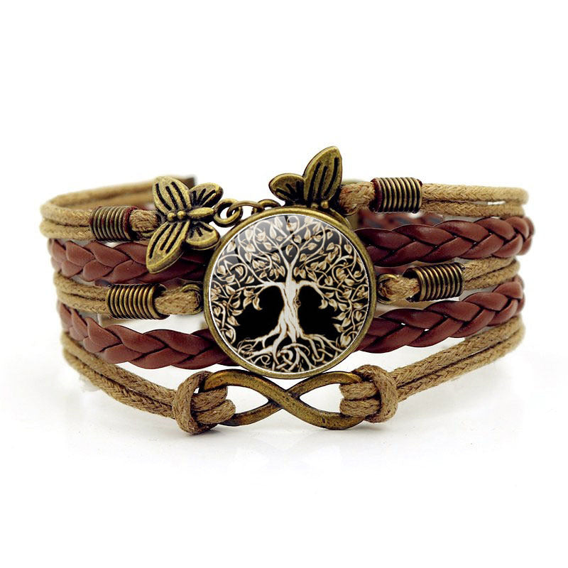 Time Stone Female Accessories Infinite Symbol Butterfly Woven Bracelets