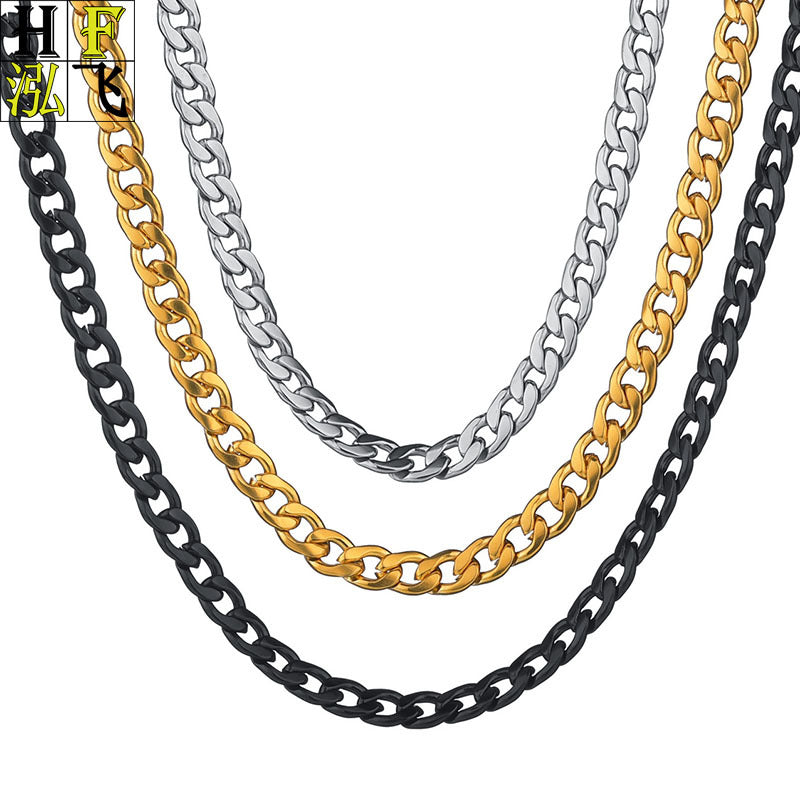 Man's Stainless Steel Hip Hop Cool Necklaces