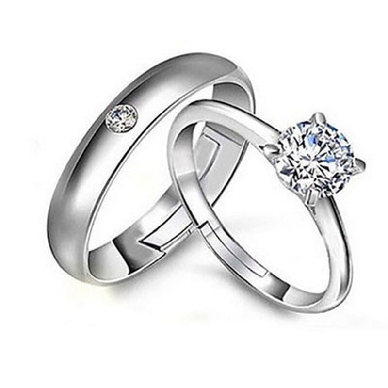 Women's & Men's Sier Ornament Korean Style Simple Couple Rings