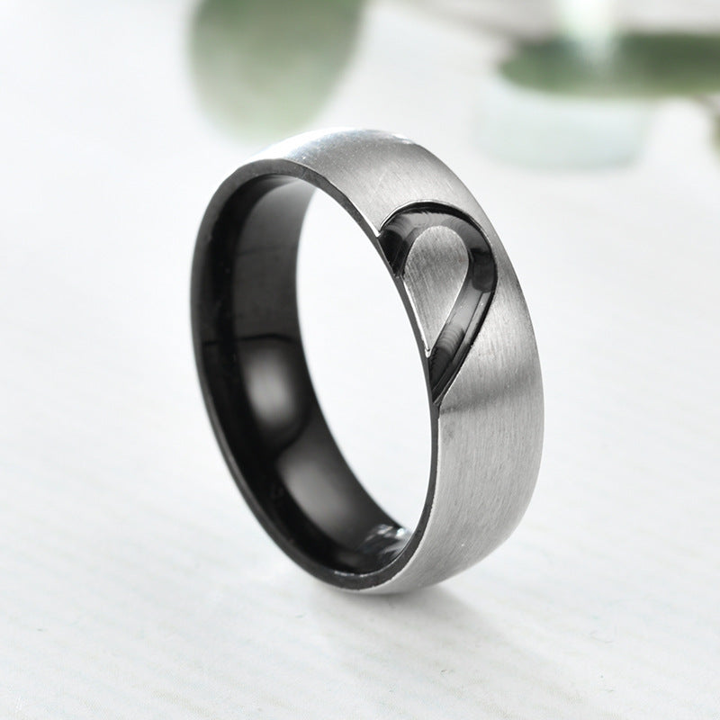 Source Fashion Love Heart Heart-shaped Couple Rings
