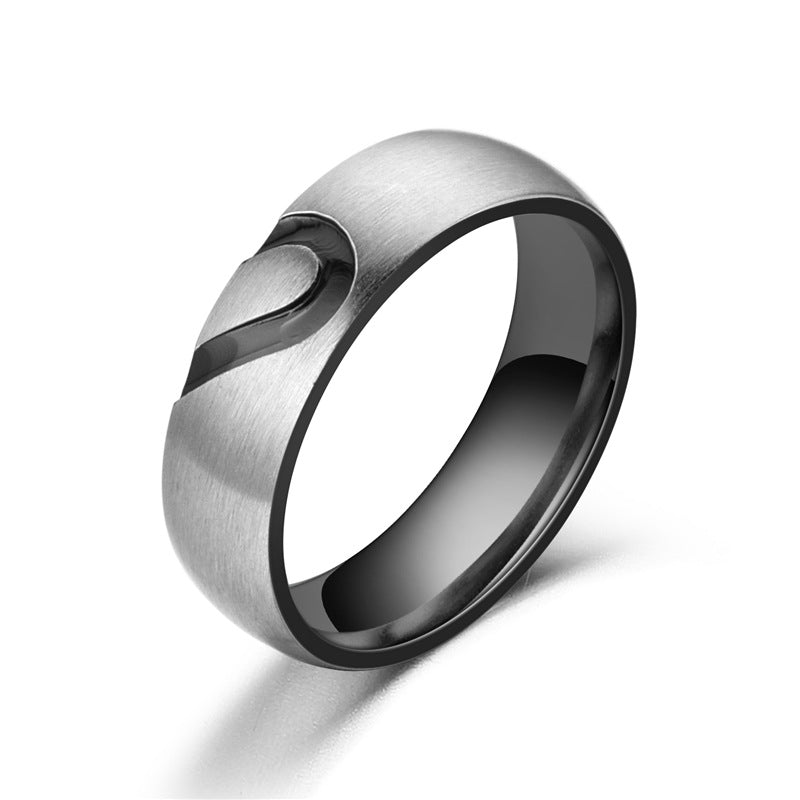 Source Fashion Love Heart Heart-shaped Couple Rings