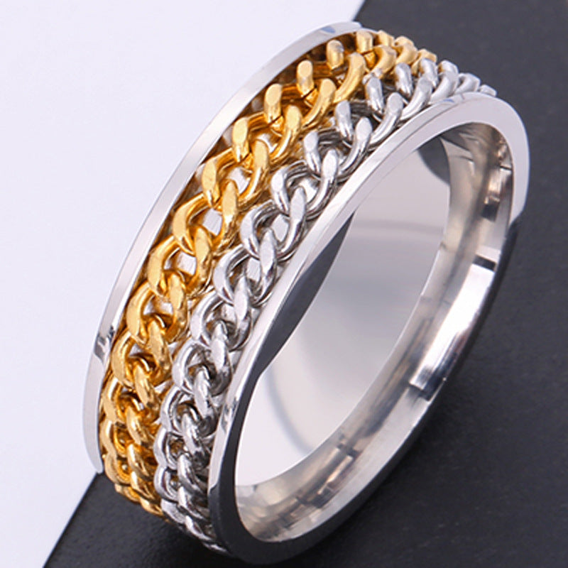 Stainless Steel Rotatable Double Row Chain Rings