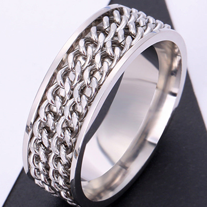 Stainless Steel Rotatable Double Row Chain Rings