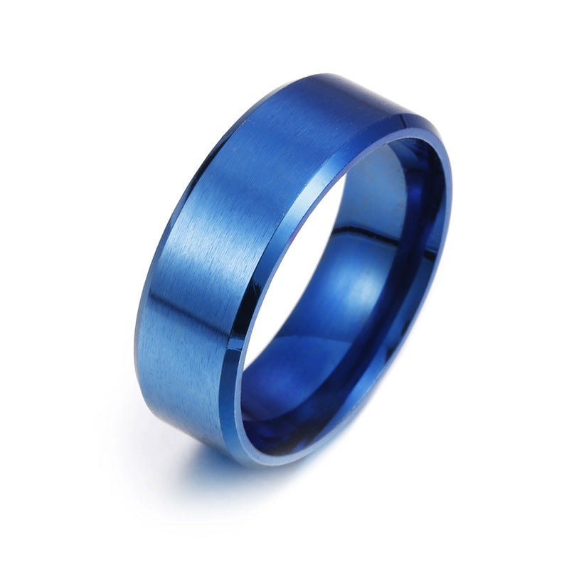 Men's Matte Stainless Steel Simple Fashion Accessories Rings