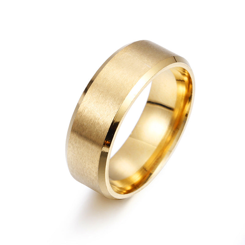 Men's Matte Stainless Steel Simple Fashion Accessories Rings