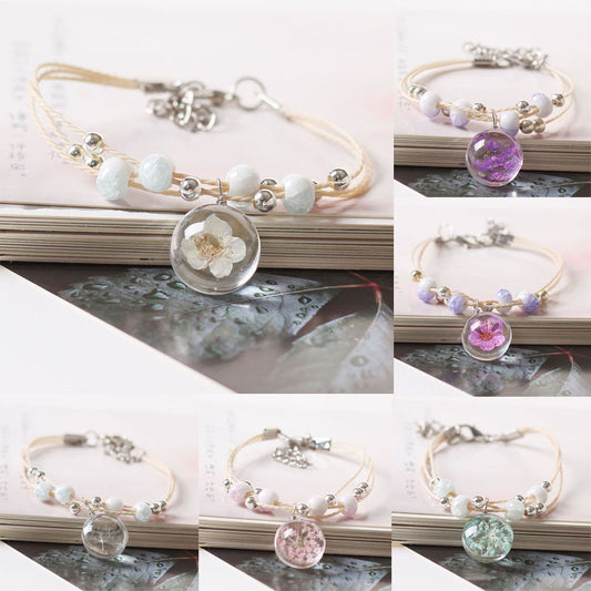 Creative Design Fresh Simple Female Personality Dried Bracelets