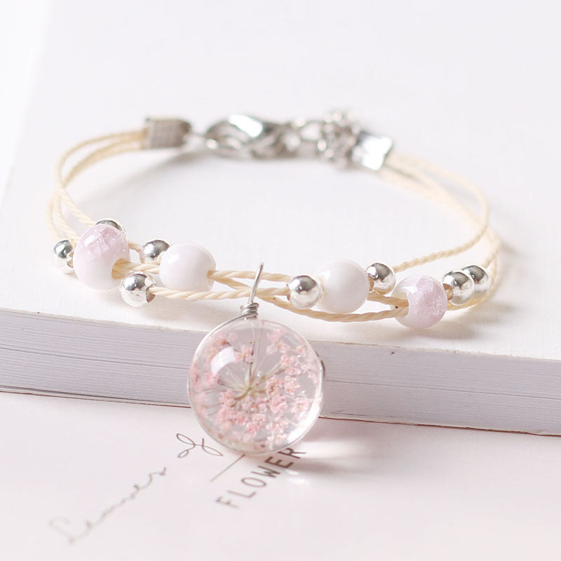 Creative Design Fresh Simple Female Personality Dried Bracelets