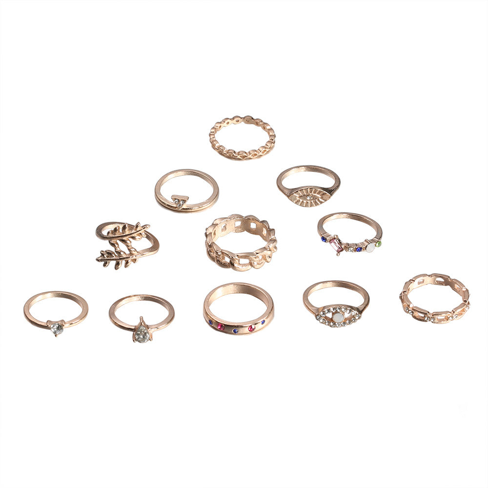 Crystals Knuckle Water Drop Imitation Opal Rings