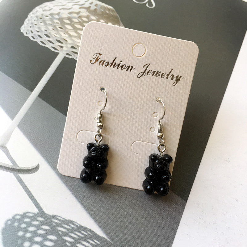 Cartoon Bear Ear Hook Soft Creative Earrings