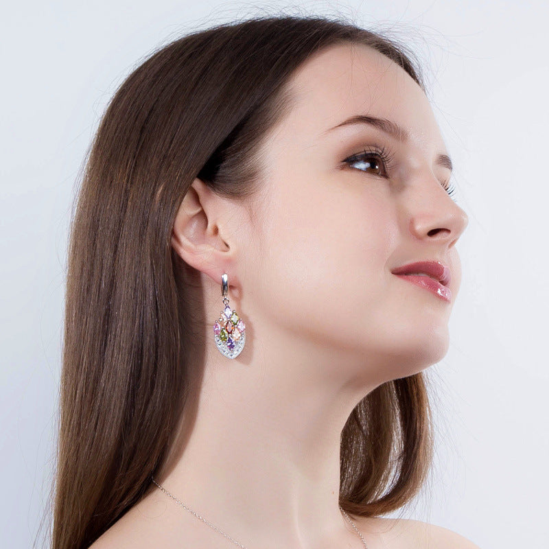 Optional Long Fashion Zircon Banquet Accessories Earrings
