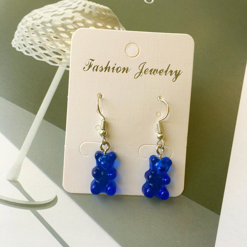 Cartoon Bear Ear Hook Soft Creative Earrings