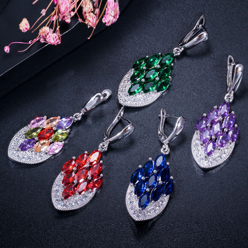 Optional Long Fashion Zircon Banquet Accessories Earrings