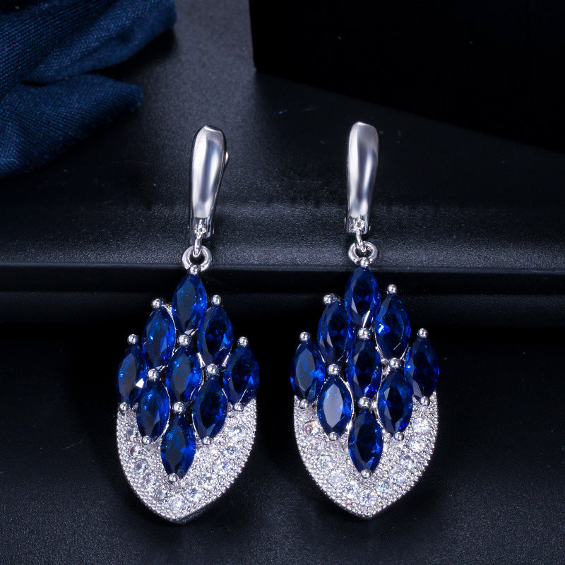 Optional Long Fashion Zircon Banquet Accessories Earrings