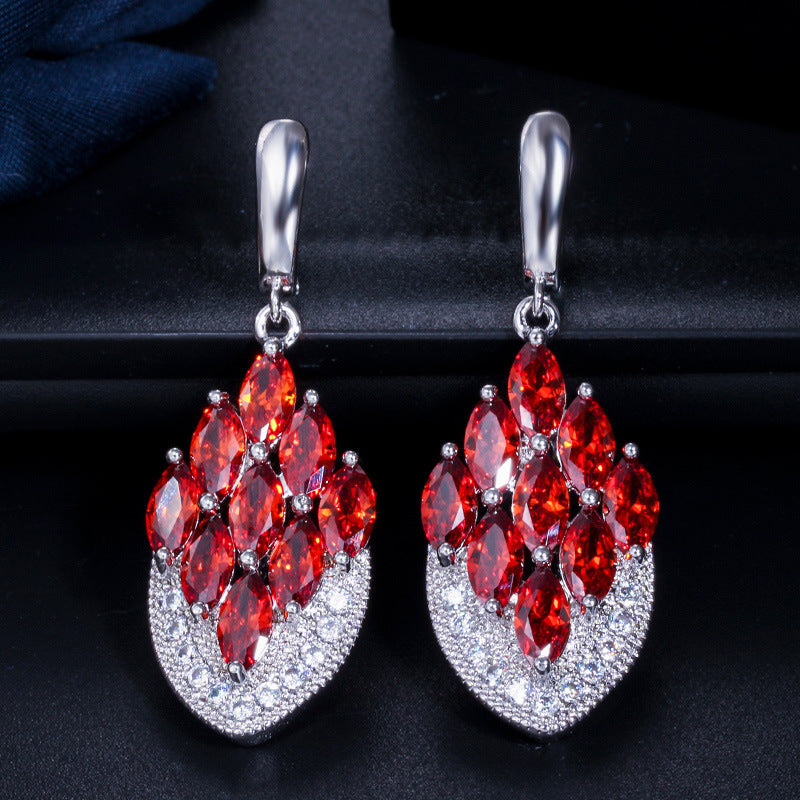 Optional Long Fashion Zircon Banquet Accessories Earrings