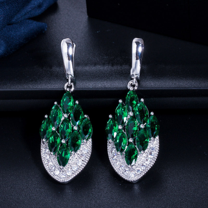 Optional Long Fashion Zircon Banquet Accessories Earrings