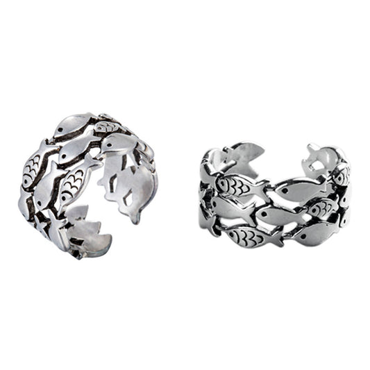 Mori Creative Small Fish Couple Fashion Rings