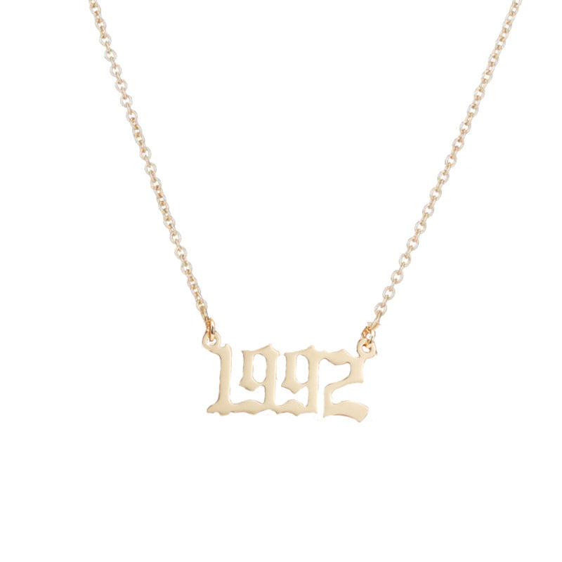 Women's Personalized Stainless Steel Portion Niche Digital Necklaces