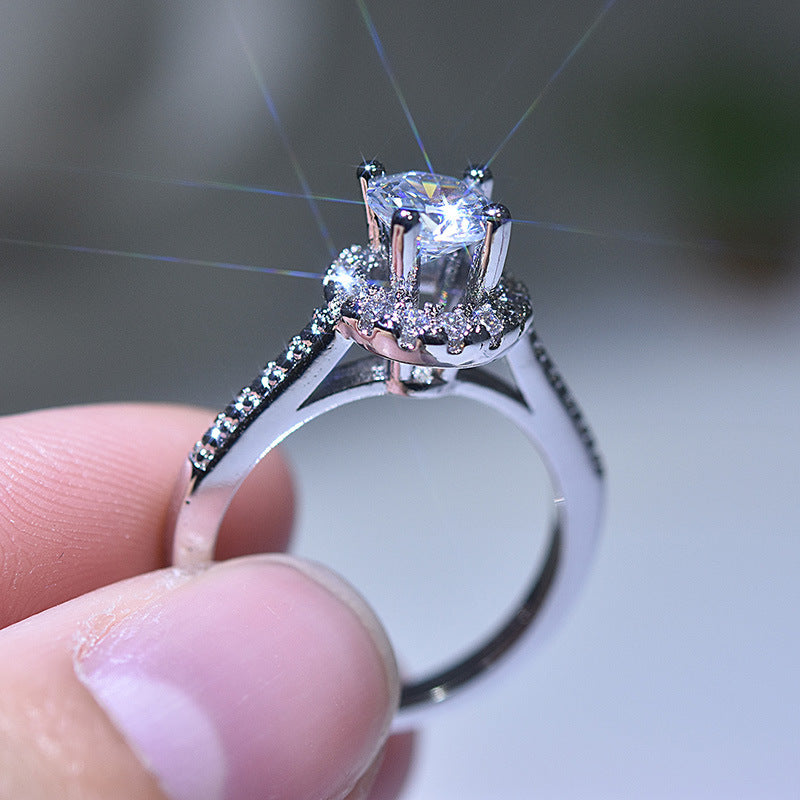 Women's Artificial Diamond Fashion Carat Wedding For Rings