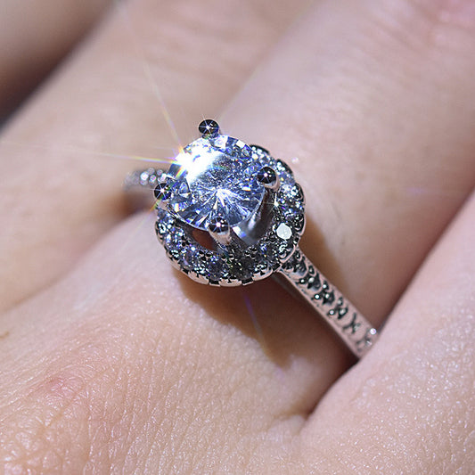 Women's Artificial Diamond Fashion Carat Wedding For Rings