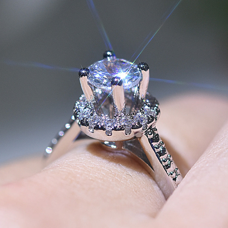 Women's Artificial Diamond Fashion Carat Wedding For Rings