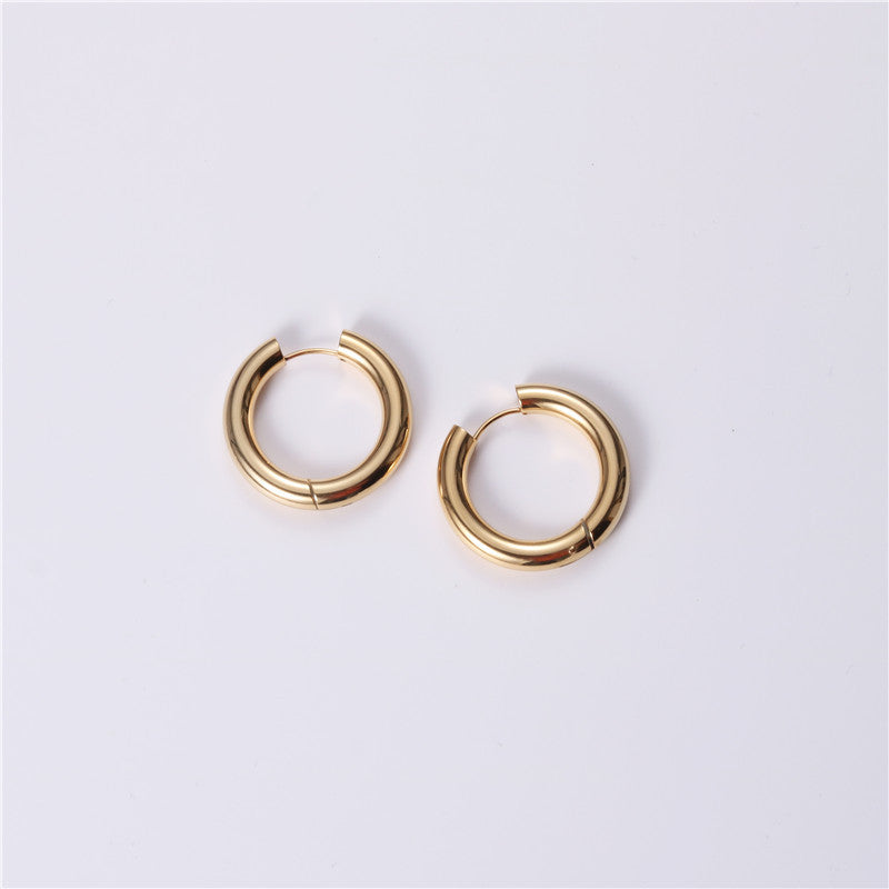 Large Simple Exaggerated Circle Plain Glossy Rings