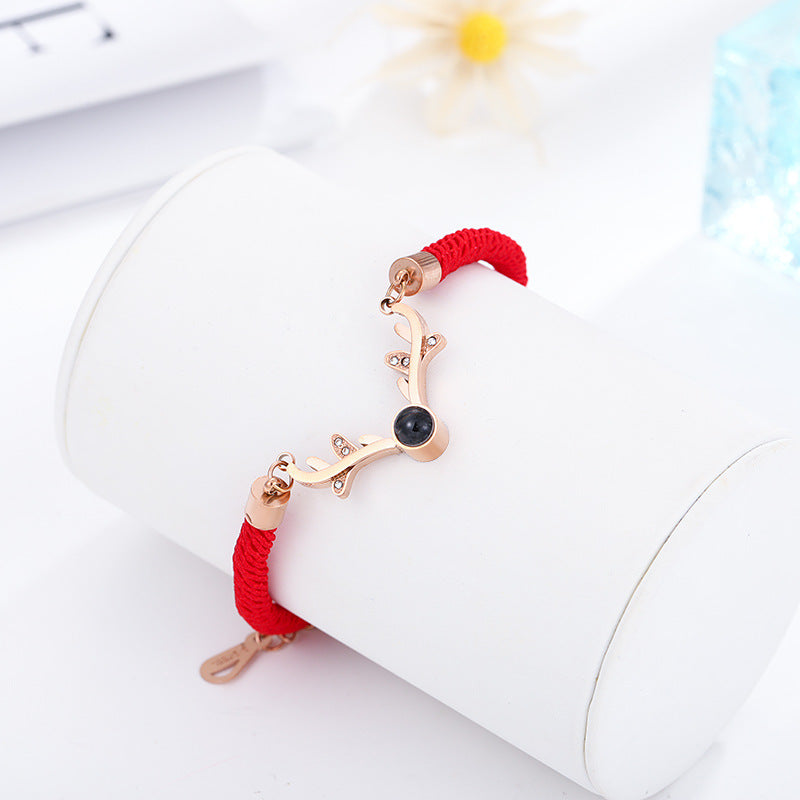 Women's Rose Plated Gold Money Bag Hand Bracelets