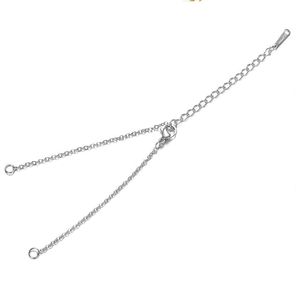 Women's Steel Jewelry Accessories Stainless Double With Extension Bracelets