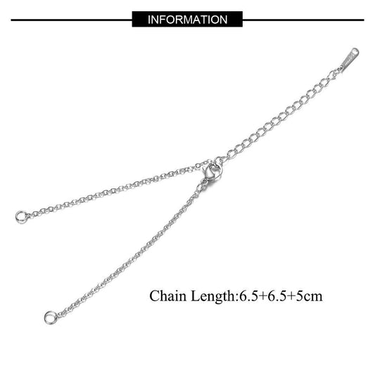 Women's Steel Jewelry Accessories Stainless Double With Extension Bracelets