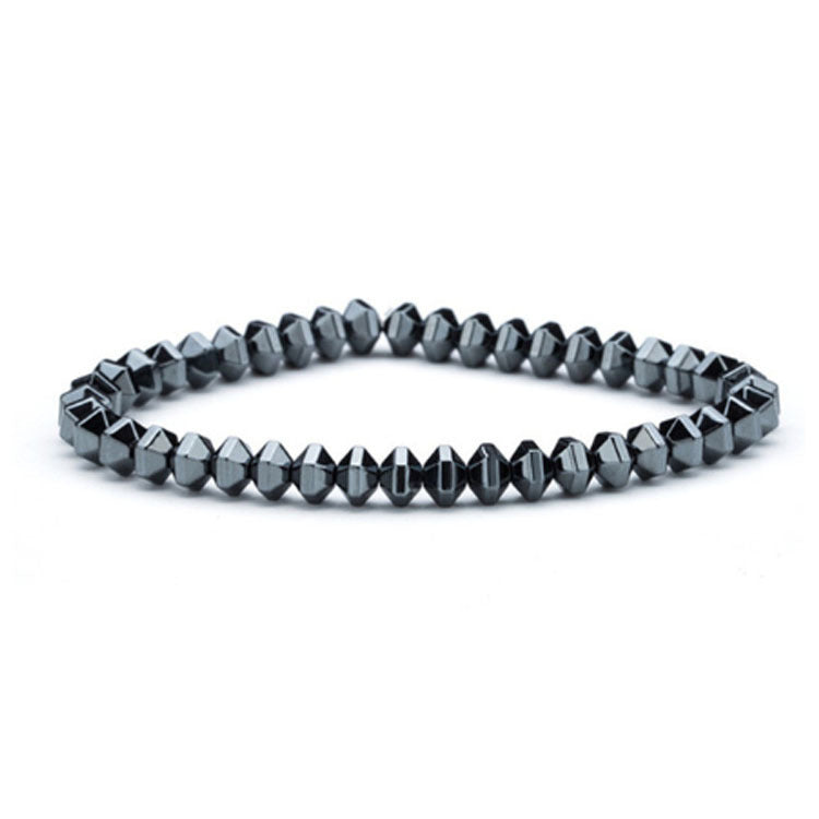 Men's Nature Tigereye Sier Hematite Charm Fashion Bracelets
