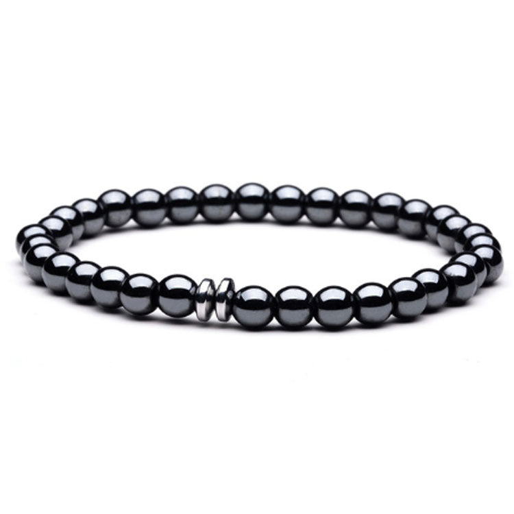 Men's Nature Tigereye Sier Hematite Charm Fashion Bracelets