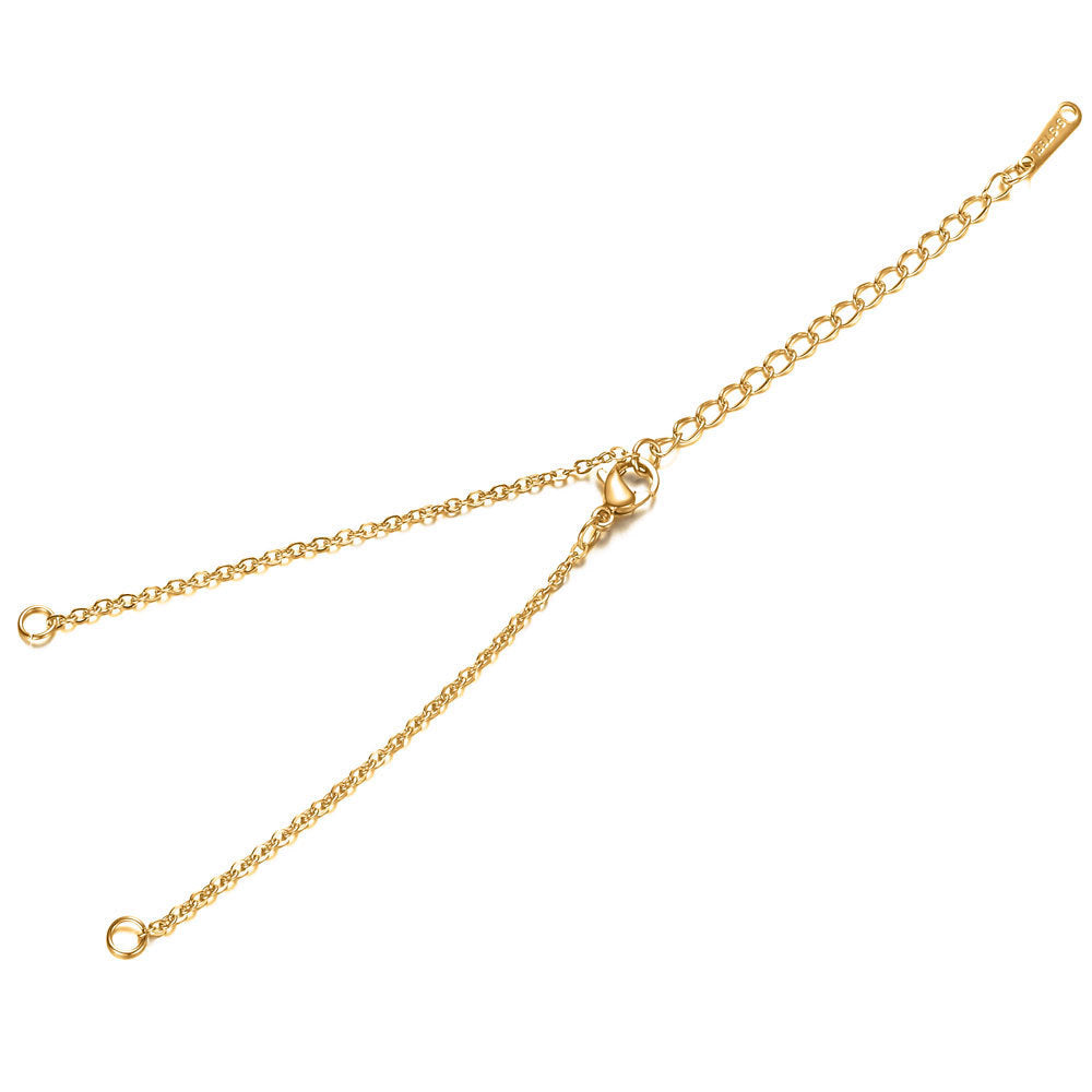 Women's Steel Jewelry Accessories Stainless Double With Extension Bracelets