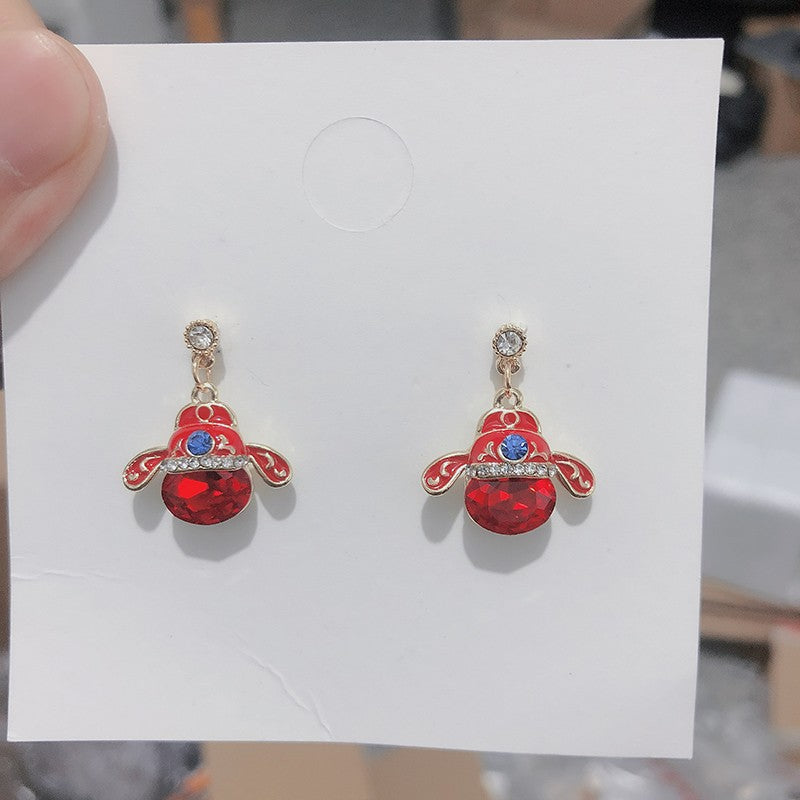 Creative Chinese Style Personalized Ethnic Face Earrings