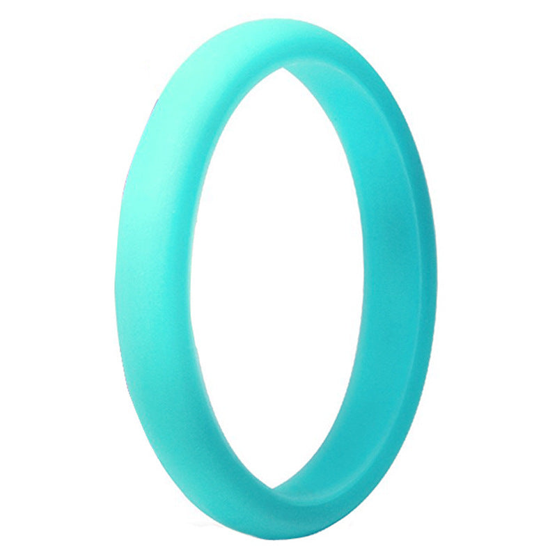 Women's Personalized Silica Gel Wide Single Silicone Rings