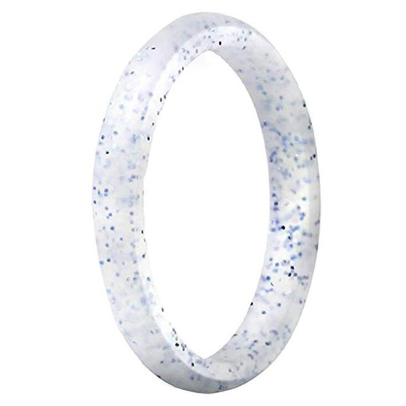 Women's Personalized Silica Gel Wide Single Silicone Rings