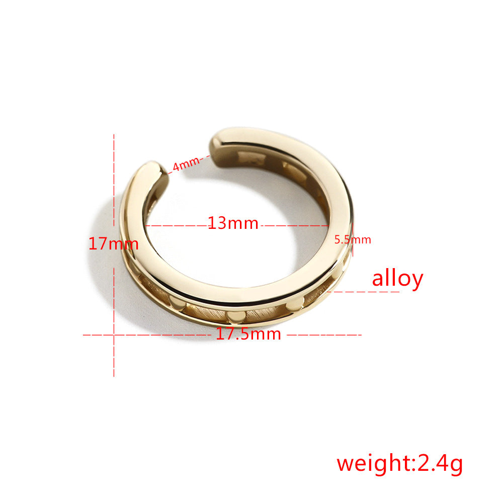 Multicolor Alloy Ear Clip Stylish Simple Earrings