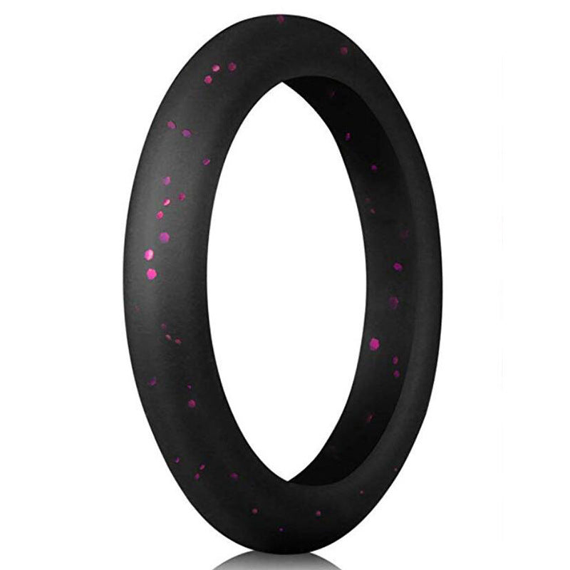 Women's Personalized Silica Gel Wide Single Silicone Rings