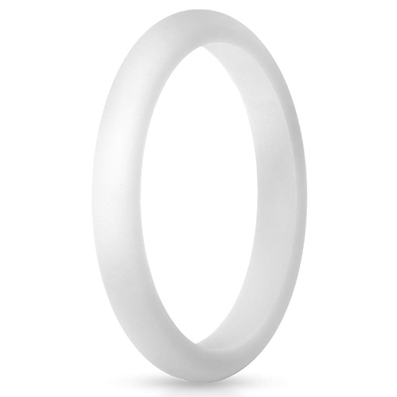 Women's Personalized Silica Gel Wide Single Silicone Rings