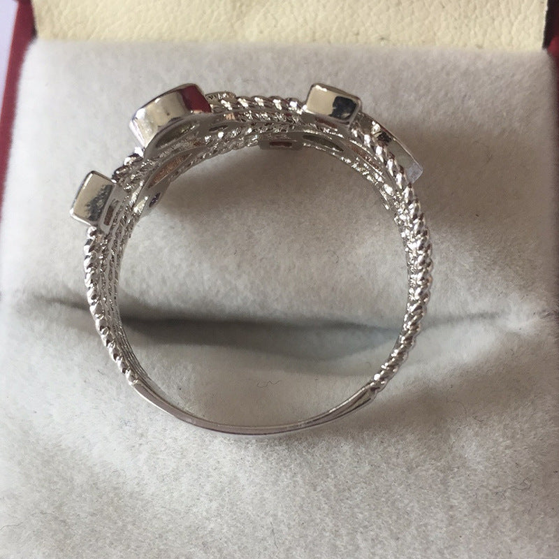 Creative Color Zircon Popular Engagement Female Rings