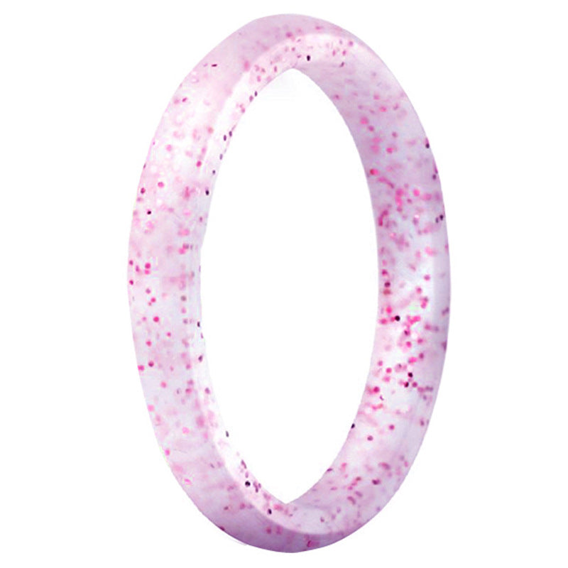 Women's Personalized Silica Gel Wide Single Silicone Rings