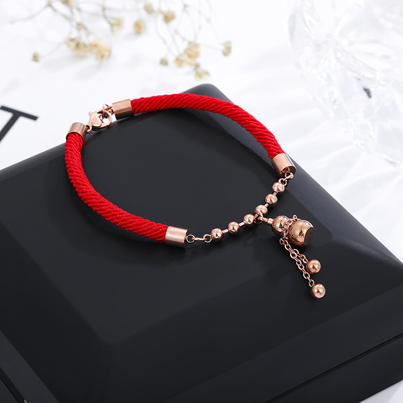 Women's Rose Plated Gold Money Bag Hand Bracelets