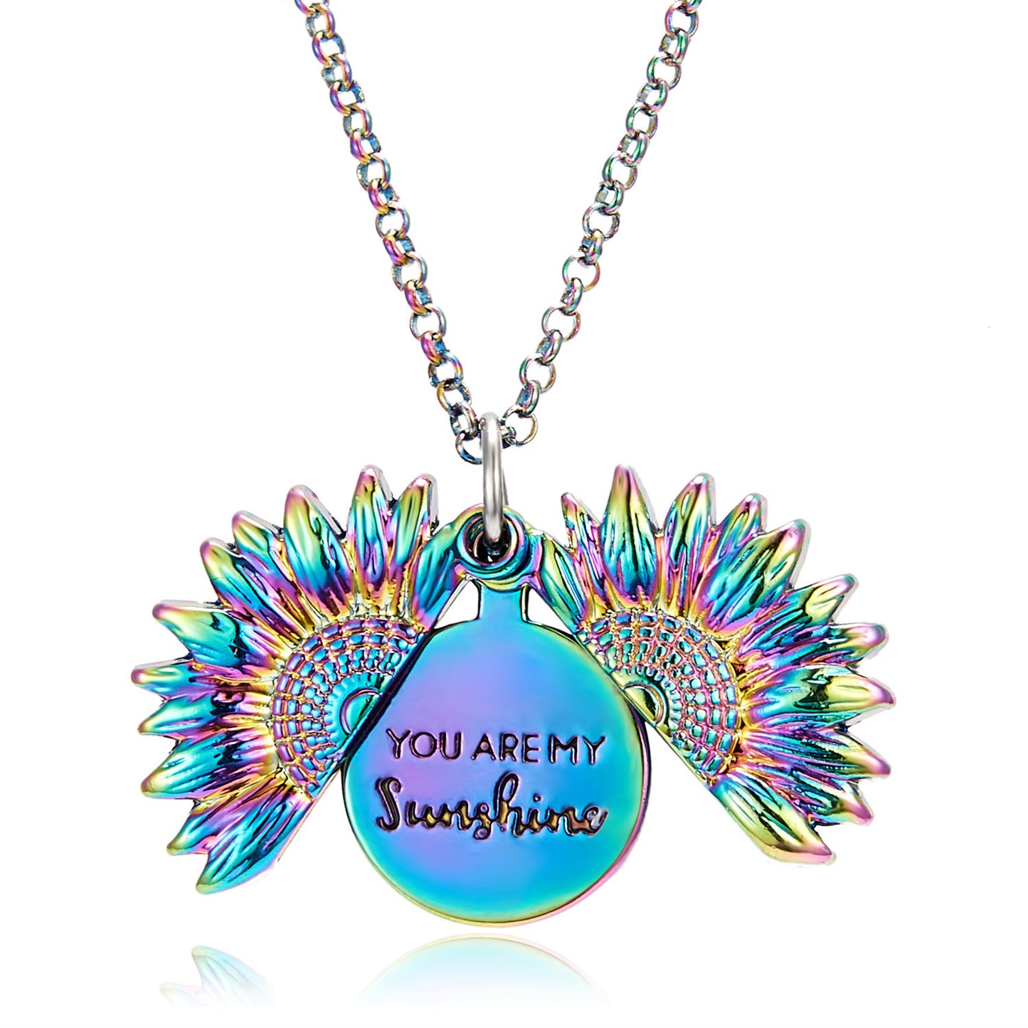 Creative Open Sunflower Fashion Letter Ornament Necklaces