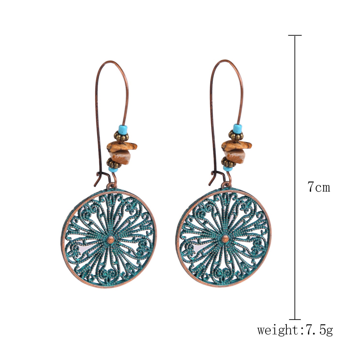 Ethnic Style Turquoise Suit Bohemian Vintage Rings